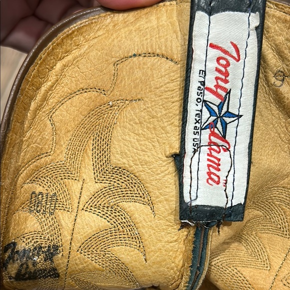 Tony Lama Vintage Western Cowboy Boots - Picture 2 of 5